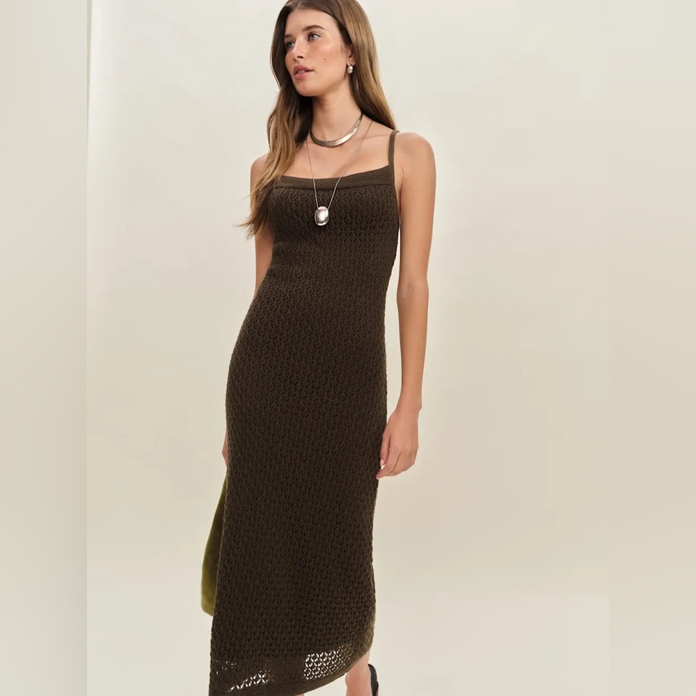 NWT Reformation Demi Linen Cotton Sweater Dress